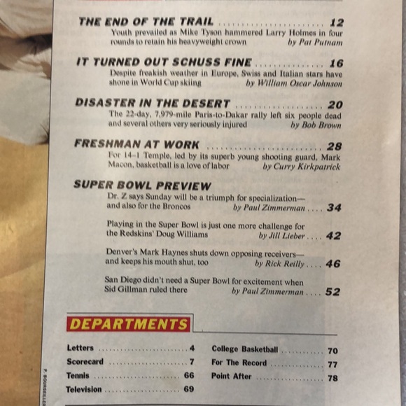 Sports Illustrated February 1, 1988 - Picture 3 of 6